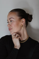 MAR/SUN PENDANT EARRINGS GOLD