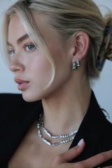 BRO EARRINGS SILVER