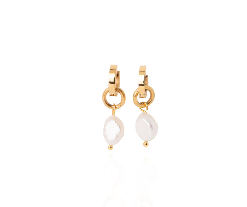 URÐ - ERLA PENDANT EARRINGS GOLD